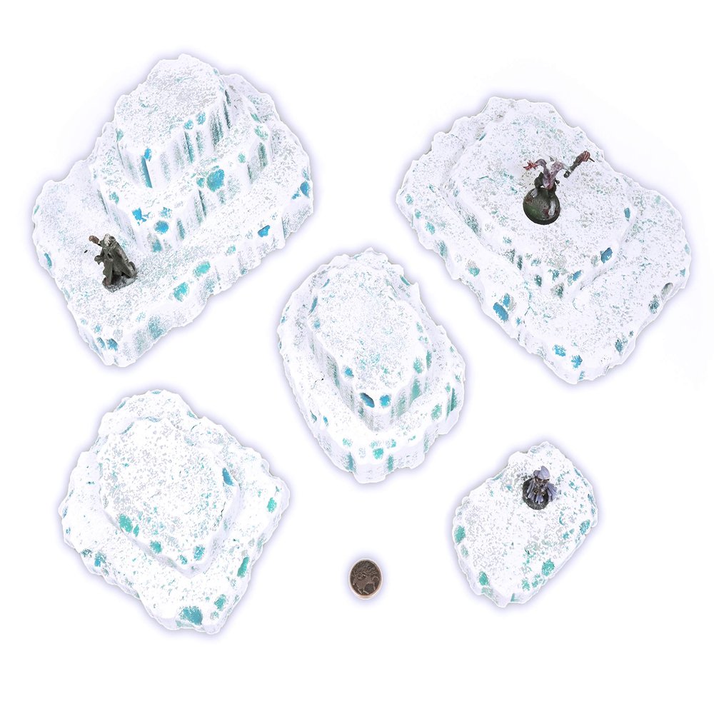 Icy Snow Hills - Handmade Terrain for Tabletop War Games and TTRPGs