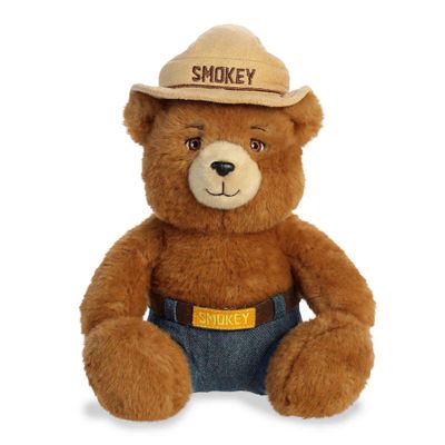 Aurora Official Licensed U.S. Forest Service Smokey Bear Stuffed Animal - Soft and Cuddly Toy for Imaginative Play - Perfect for Kids, Nature Lovers, and Woodland-Themed Decor - Brown 9 Inches