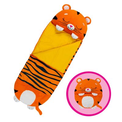 Happy Nappers 2-in-1 Pillow & Sleepy Sack Tiger 66x30 Large