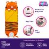 Happy Nappers 2-in-1 Pillow & Sleepy Sack Tiger 66x30 Large view 2