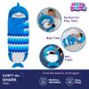 Happy Nappers: Pillow & Sleepy Sack: Large - Blue Shark - 66 x 30, 2-in-1: Plush Animal Opens Into Sleeping Bag, Soft Play & Nap Character, Kids 3+ view 2