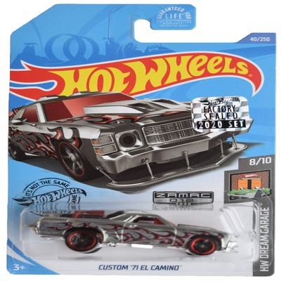DieCast Hotwheels zamac [Custom '71 El Camino], 2020 Factory Sealed Sticker/ Ship in Protector case