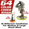 Deluxe Condition Rings w Wooden Case (64 Rings for Standard & Large) - 16 Conditions, DND Flexible Design- Easy Affix Base Slides Under Figure- Works with Dungeons Dragons, Pathfinder & All RPG Games view 4
