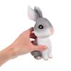 Resin Bunny Piggy Bank Cute Rabbit Money Bank Cartoon Rabbit Easter Table Bunny Figurine Kids Small Change Organizer Easter Party Kids Favor Grey view 3