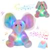 Glow Guards 12'' Light up Peek-a-Boo Elephant Stuffed Animal Musical Rainbow Elephant Singing Stuffed Animal Electric Interactive Toys Christmas Holiday Birthday Gifts for Toddler Kids view 1