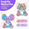 Glow Guards 12'' Light up Peek-a-Boo Elephant Stuffed Animal Musical Rainbow Elephant Singing Stuffed Animal Electric Interactive Toys Christmas Holiday Birthday Gifts for Toddler Kids view 3