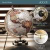 Abbott Collection 57-LATITUDE-18 Spinning Small Decorative Globe, White/Gold, 11" H view 4
