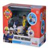 Simba 109251092002 Fireman Sam Police Motorcycle Plus Articulated Malcolm Action Figure le Pompier, Multicolored view 4