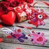 Sumind 36 Sets Valentine's Day Craft Kits for Kids DIY Ornament Valentine Class Game Activities Paper Craft Hanging Ornament for Valentines Day Decorations view 3