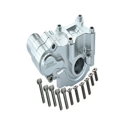 GPM For Losi 1/18 Mini-T 2.0 2WD Stadium Truck Upgrade Parts Aluminum Rear Gear Box -1 Set Silver