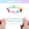 20 Pieces Girl Beaded Bracelets Cute Rainbow Bead Colorful Bracelets Princess Stretchy Wristband for Prince Birthday Present view 2