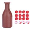 Fockety 16 Numbered Rubber Pool Dice, Great Brown Shaker Bottle, for Pea and Pool and Others view 1