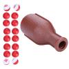 Fockety 16 Numbered Rubber Pool Dice, Great Brown Shaker Bottle, for Pea and Pool and Others view 2