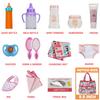 14 Pack Baby Doll Accessories, Baby Doll Feeding and Caring Set Includes Diaper Bag, Doll Diapers, Magic Bottle, Changing Mat for Girl Toddler Kid, Babies Pretend Play Set for Birthday Gift Christmas view 2
