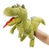 Hopearl Plush Dinosaur Hand Puppet T-Rex Puppet with Open Movable Mouth for Imaginative Play, Role Play, Interactive Toy for Storytelling Teaching Puppet Theater, Birthday Gift for Kids, Green, 13'' view 1