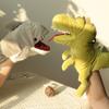 Hopearl Plush Dinosaur Hand Puppet T-Rex Puppet with Open Movable Mouth for Imaginative Play, Role Play, Interactive Toy for Storytelling Teaching Puppet Theater, Birthday Gift for Kids, Green, 13'' view 3