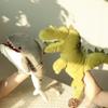 Hopearl Plush Dinosaur Hand Puppet T-Rex Puppet with Open Movable Mouth for Imaginative Play, Role Play, Interactive Toy for Storytelling Teaching Puppet Theater, Birthday Gift for Kids, Green, 13'' view 4