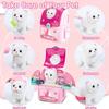 Pet Cat Carrier Backpack Toy, MAGIC4U 23PCS Pet Care Play Set,Vet Clinic and Doctor Kit for Kids, Veterinarian Pretend Play Set for Girls Ages 3-6 Pink view 3