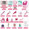 Pet Cat Carrier Backpack Toy, MAGIC4U 23PCS Pet Care Play Set,Vet Clinic and Doctor Kit for Kids, Veterinarian Pretend Play Set for Girls Ages 3-6 Pink view 4