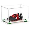 Better Display Cases Acrylic Kids Shoes Display Case - Medium Rectangle Box with Clear Case, Green Risers and White Base 12" x 8.25" x 8" (A004, V41) view 1