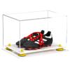 Better Display Cases Acrylic Kids Shoes Display Case - Medium Rectangle Box with Clear Case, Yellow Risers and White Base 12" x 8.25" x 8" (A004, V41) view 1
