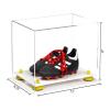 Better Display Cases Acrylic Kids Shoes Display Case - Medium Rectangle Box with Clear Case, Yellow Risers and White Base 12" x 8.25" x 8" (A004, V41) view 2