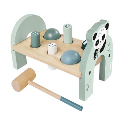 Eichhorn Wooden Hammering Bench - Colorful Motor Skills Toy for Toddlers with Hammer, Pegs and Balls, Promotes Coordination and Strength, Birch Wood, Age 1+
