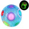 TANCH Glow in Dark Magic Rainbow Puzzle Ball Luminous Stress Reliever Ball Cube Brain Teaser Games Football Fidget Cube Toys for Kids Adults view 1