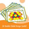 Learning Resources Pattern Block Activity Set, 20 Double-Sided Cards, Ages 4+ view 2