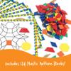 Learning Resources Pattern Block Activity Set, 20 Double-Sided Cards, Ages 4+ view 3
