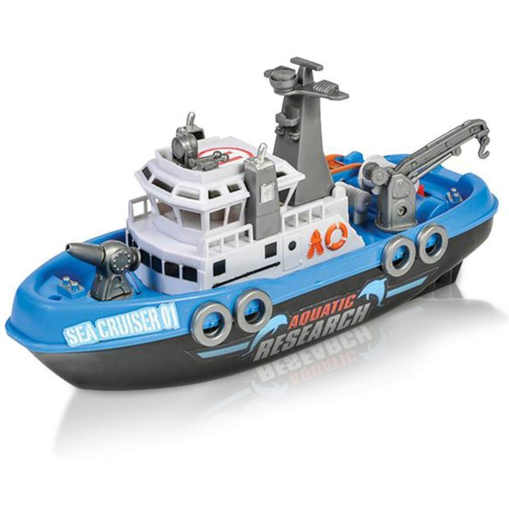 ArtCreativity Aquatic Research Vessel, Battery Operated Toy Boat for Kids, Floats in Water, Floating Bathtub and Pool Toy for Boys and Girls, Best Birthday Gift for Children