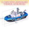 ArtCreativity Aquatic Research Vessel, Battery Operated Toy Boat for Kids, Floats in Water, Floating Bathtub and Pool Toy for Boys and Girls, Best Birthday Gift for Children view 3
