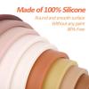 BESSENTIALS Silicone Stacking Rainbow, Silicone Baby Stacking Toys, Preschool Toys Boho Baby Toys, Stacking Toy & Teething Toys, 10 Pacs Baby Toys,Rainbow Stacker for Kids and Babies.BPA-Free. view 2