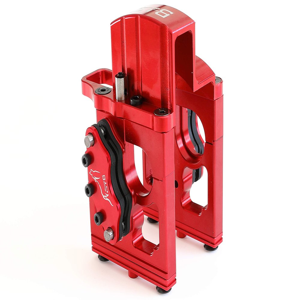 GTBRacing CNC Aluminum Center Differential Diff Mount & Adjustable Calipers Version for 1/5 RC Car Losi MTXL Upgrade Parts (Red)