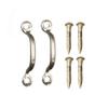 Dollhouse Silver Cabinet Door D Handles Drawer Pulls Miniature 1:12 Scale view 1