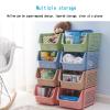 GUAWJRZDP Stackable Storage Baskets/Bins,Detachable Storage Organizer Plastic Baskets Rack,Space Saving,for Food Snacks Bottles Toys Toiletries(37.5X26.5X19cm/14.7X10.4X7.4inch) view 2