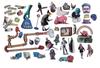 The Unemployed Philosophers Guild Officially Licensed Monty Python's Flying Magnetic Play Set - Turn Your Fridge Into a Python Animation, (55+ Pieces) view 2