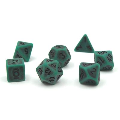 Ancient Green Polymer Dice Set
