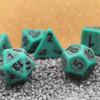 Ancient Green Polymer Dice Set view 3