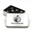 Metal Glow in The Dark Green Dice Set with Display Box | Metal 7-Piece Dice Set for RPG Gaming view 2