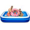 CHICLIST Inflatable Swimming Pool 103" X69" X20" Full-Sized Lounge Pool for Kiddie, Adults, Easy Set Family for Backyard Summer Water Party Outdoor Kiddie Pools view 1