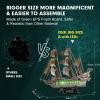 CubicFun 3D Puzzles for Adults Green LED Flying Dutchman, 360 Pieces Pirate Ship Arts & Crafts for Adults Gifts for Men Women Model Kit, Lighting Ghost Ship Valentines Day Gifts for Him view 3
