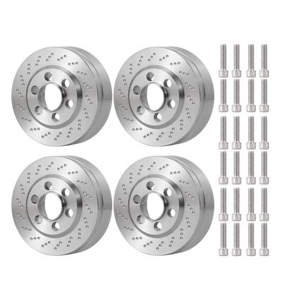 4Pcs Stainless Steel Internal Wheel Weights for 1/10 SCX10 RC Crawler 2.2" Beadlock Wheels Balance Weights 90046