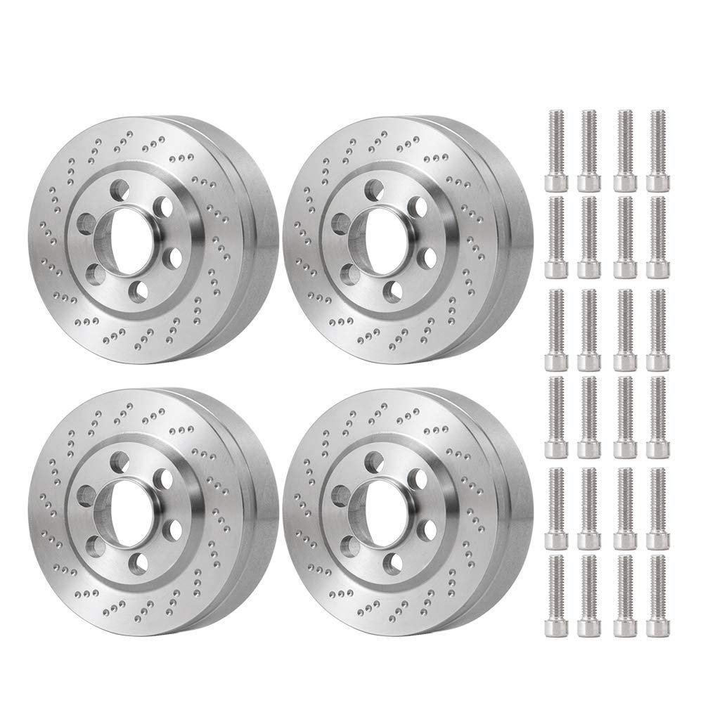 4Pcs Stainless Steel Internal Wheel Weights for 1/10 SCX10 RC Crawler 2.2" Beadlock Wheels Balance Weights 90046