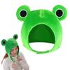Amosfun Cute Frog Hat Cap Froggy Headband Hat Big Eye Frog Cap Costume Winter Ski Full Headgear for Halloween Christmas Party Dress Cosplay view 1