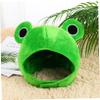 Amosfun Cute Frog Hat Cap Froggy Headband Hat Big Eye Frog Cap Costume Winter Ski Full Headgear for Halloween Christmas Party Dress Cosplay view 2