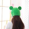 Amosfun Cute Frog Hat Cap Froggy Headband Hat Big Eye Frog Cap Costume Winter Ski Full Headgear for Halloween Christmas Party Dress Cosplay view 4