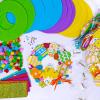 12 Sets Easter Wreath Signs Decorations DIY Foam Easter Craft Kits Easter Eggs Bunny Chick Foam Stickers Pom-Poms Googly Eyes for Kids Classroom Home Activity Art Project Gift Easter Front Door Dcor view 4