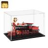 LANSCOERY Clear Acrylic Display Case, Assemble Horizontal Display Box Stand with Black Base, Dustproof Protection Showcase for Collectibles Memorabilia Figurines (15x8x8.6inch;38x20x22cm) view 1