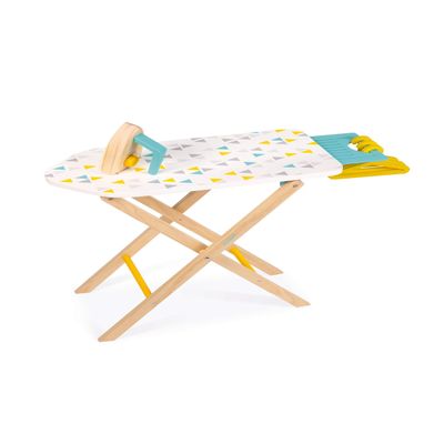 Janod Ironing Board Set  Pretend Laundry Set with Iron and Hangers  Ages 3+ Years - J06502